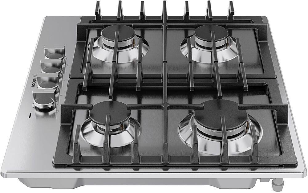 Bosch - 500 Series 24" Built-In Gas Cooktop with 4 burners and LP Conversion - Stainless Steel