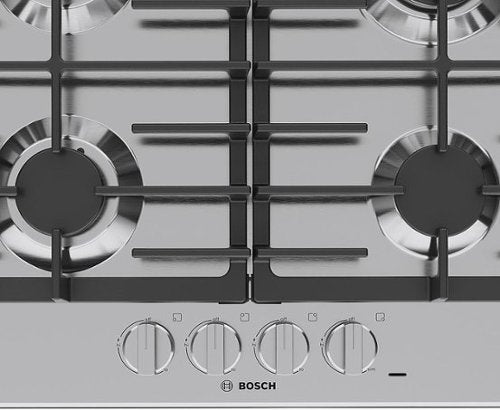 Bosch - 500 Series 24" Built-In Gas Cooktop with 4 burners and LP Conversion - Stainless Steel