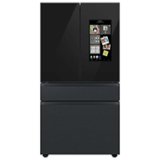 Samsung - 36 in. Wide Open Box BESPOKE 23 cu. ft. 4-Door French Door Counter Depth Smart Refrigerator with Family Hub - Matte Black Steel