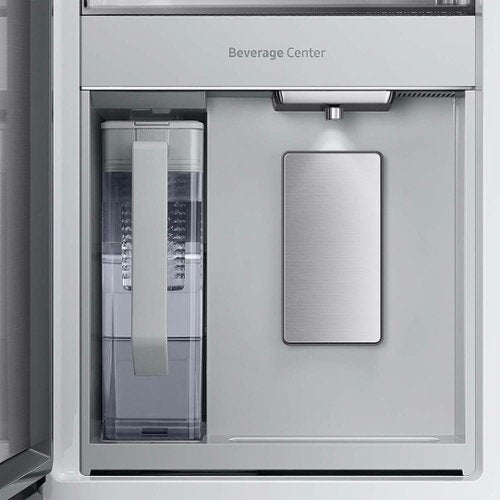 Samsung - 36 in. Wide Open Box BESPOKE 23 cu. ft. 4-Door French Door Counter Depth Smart Refrigerator with Family Hub - Matte Black Steel