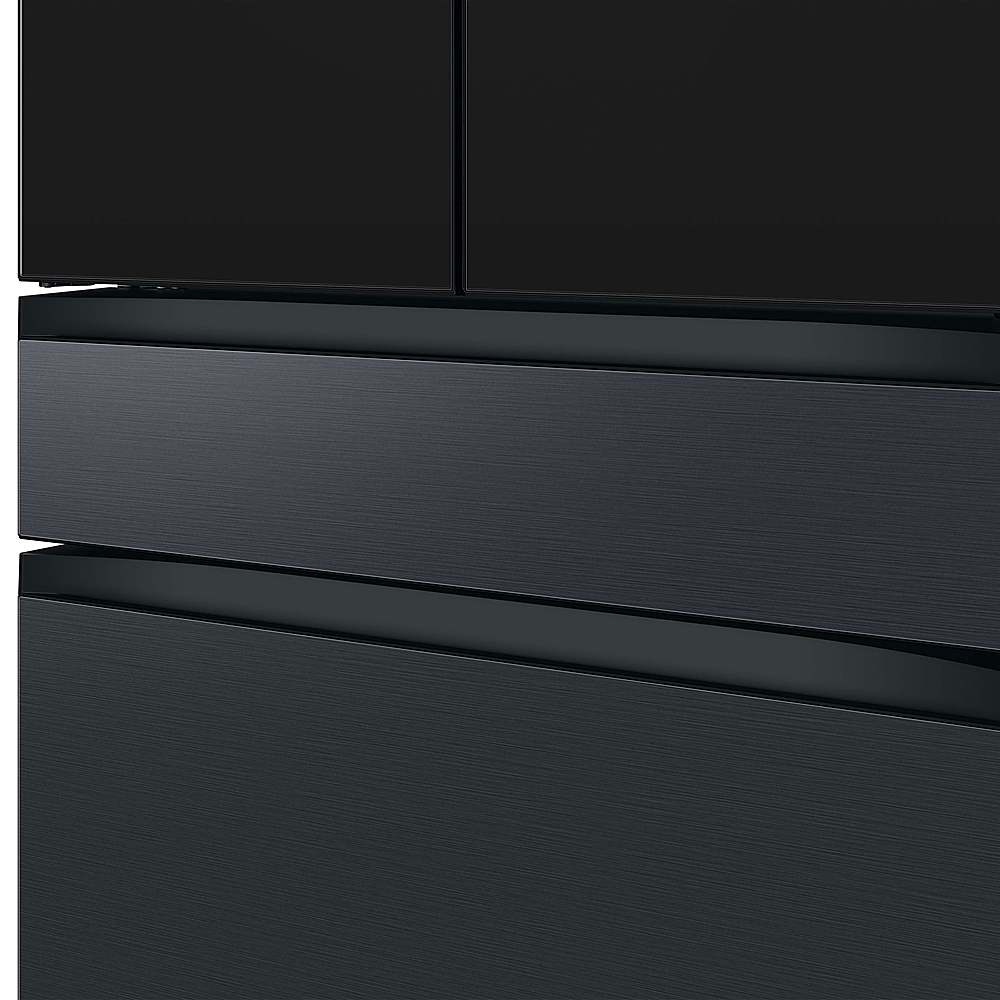 Samsung - 36 in. Wide Open Box BESPOKE 23 cu. ft. 4-Door French Door Counter Depth Smart Refrigerator with Family Hub - Matte Black Steel