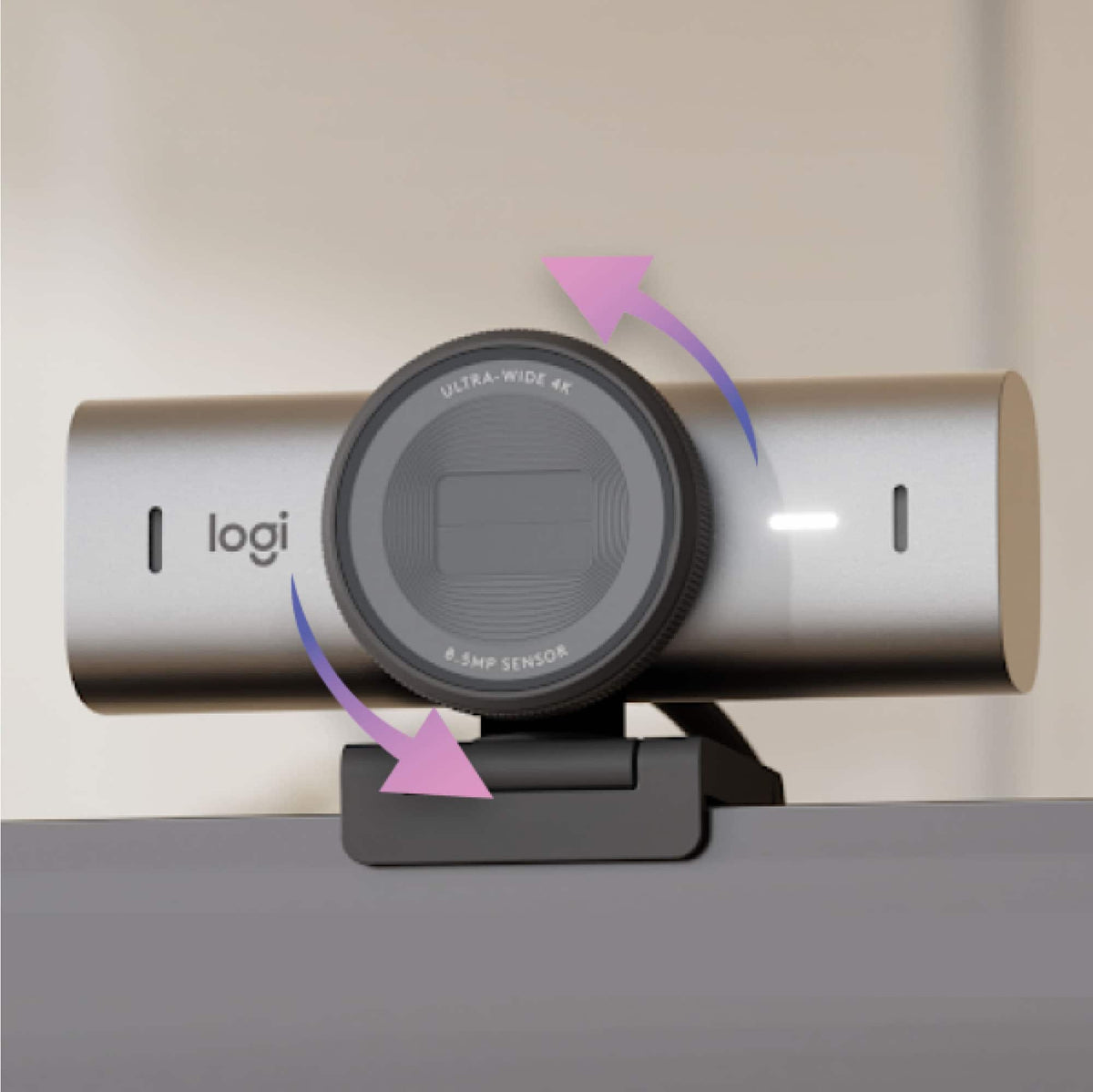 Logitech - MX Brio Ultra HD 4K Video Conference, Gaming and Streaming Webcam - Pale Gray