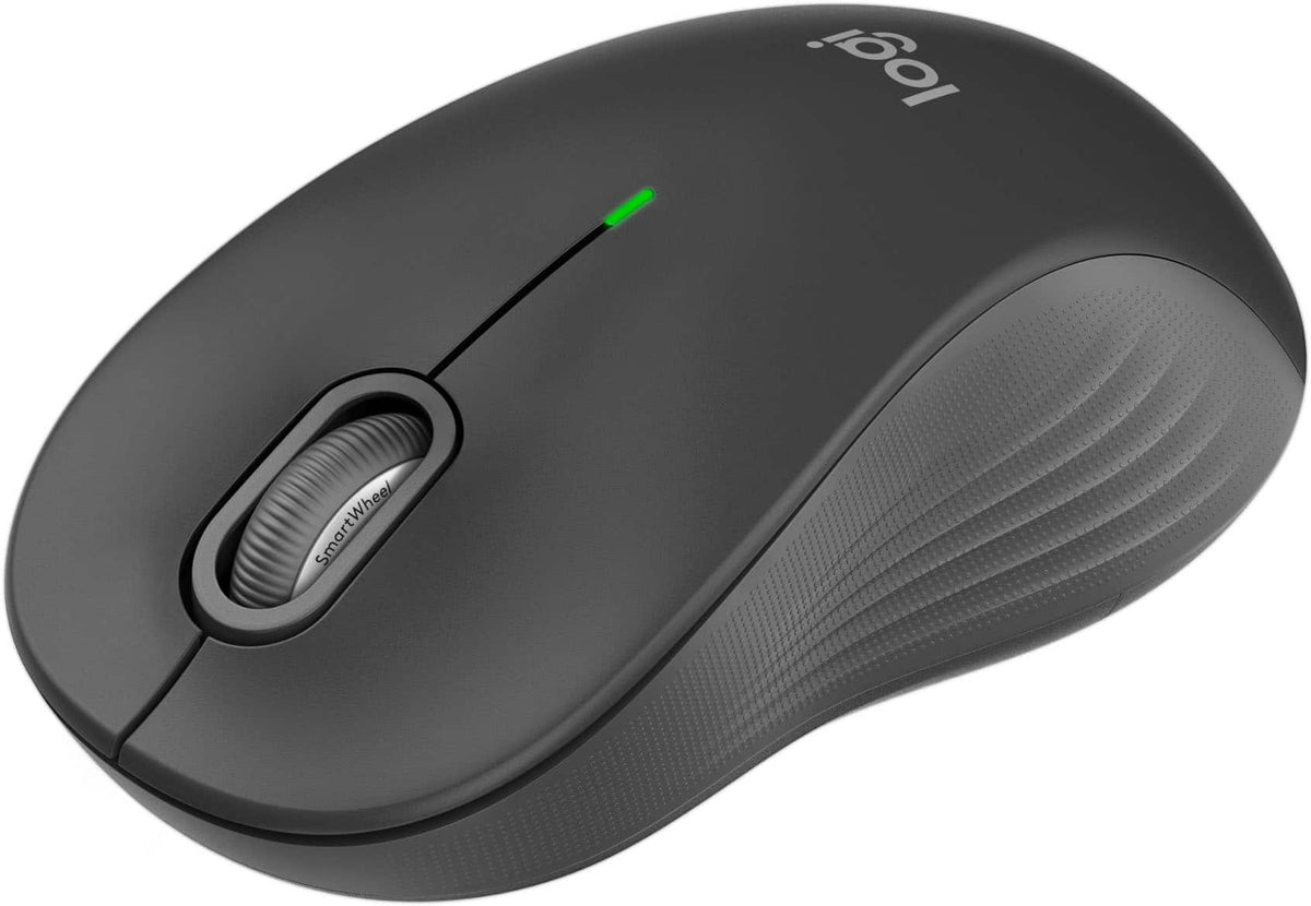 Logitech - Signature M550 L Full Size Wireless Bluetooth Optical Ambidextrous Mouse with Silent Clicks - Wireless - Graphite