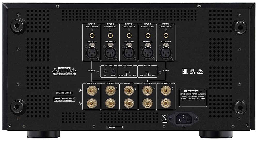 Rotel - RMB-1585MKII 340W 5-Ch Multi-Channel Amplifier - Silver