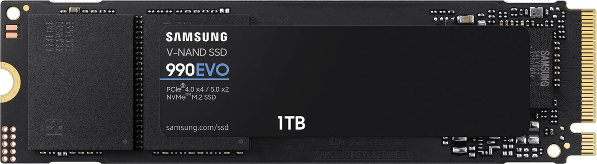 Samsung - Geek Squad Certified Refurbished 990 EVO SSD 1TB Internal SSD PCIe Gen 4x4 | Gen 5x2 M.2 2280, Speeds Up to 5,000MB/s