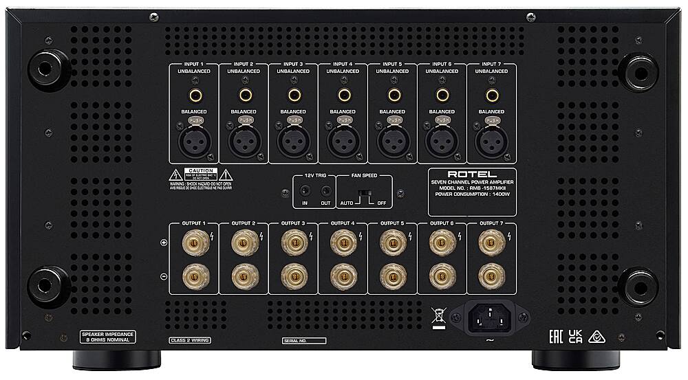 Rotel - RMB-1587MKII 250W 7-Ch Multi-Channel Amplifier - Black