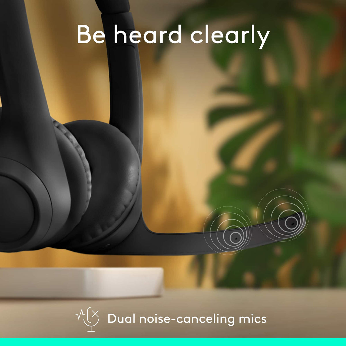 Logitech - Zone 300 Wireless Bluetooth On-ear Headset With Noise-Canceling Microphone - Black