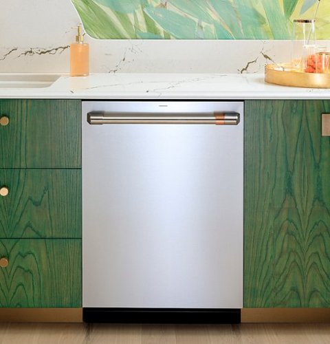 Café - 24" Top Control Smart Built-In Stainless Steel Tub Dishwasher with 3rd Rack, UltraWash and 44 dBA - Stainless Steel