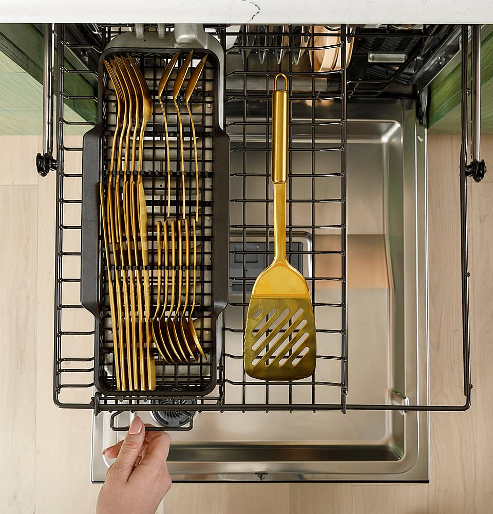 Café - 24" Top Control Smart Built-In Stainless Steel Tub Dishwasher with 3rd Rack, UltraWash and 44 dBA - Stainless Steel