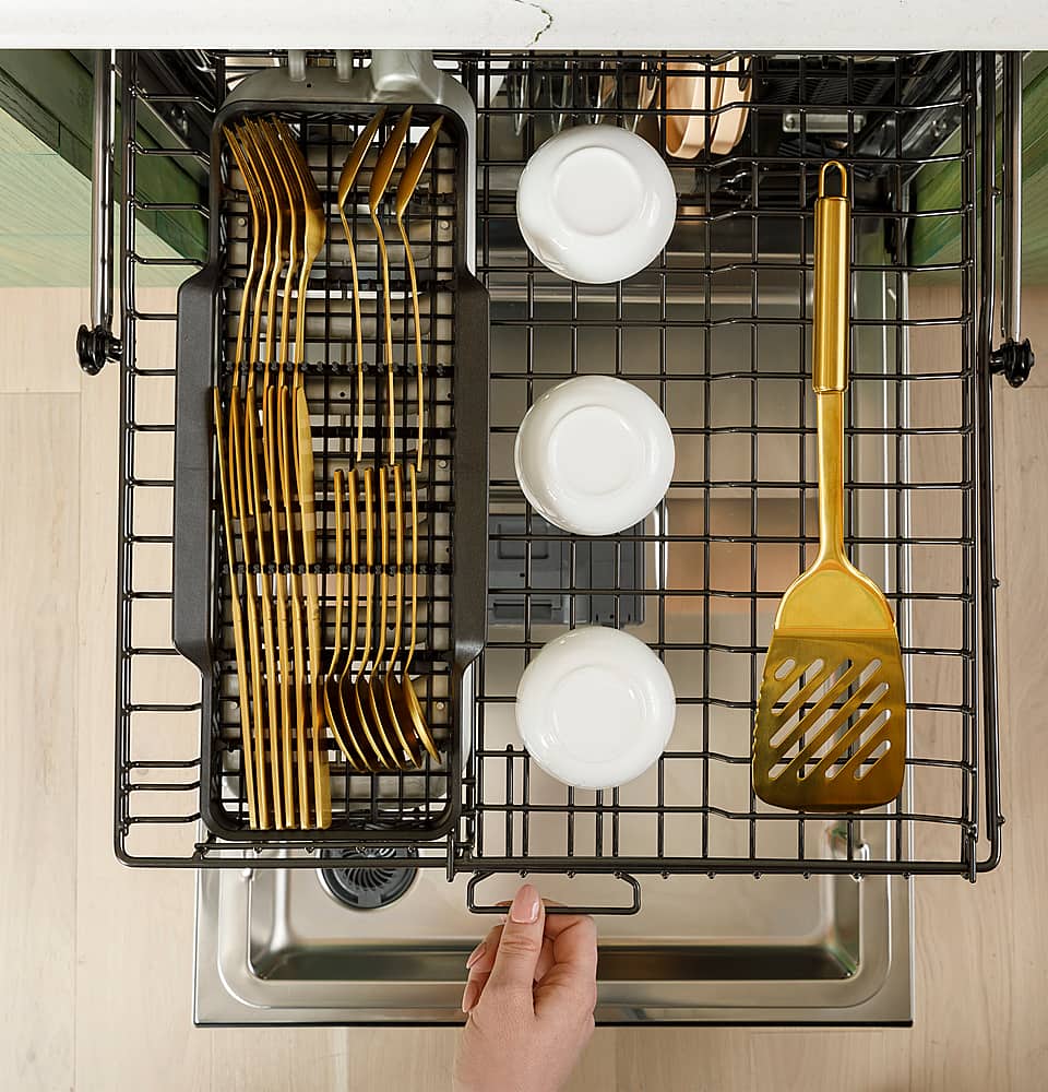 Café - 24" Top Control Smart Built-In Stainless Steel Tub Dishwasher with 3rd Rack, UltraWash and 44 dBA - Stainless Steel