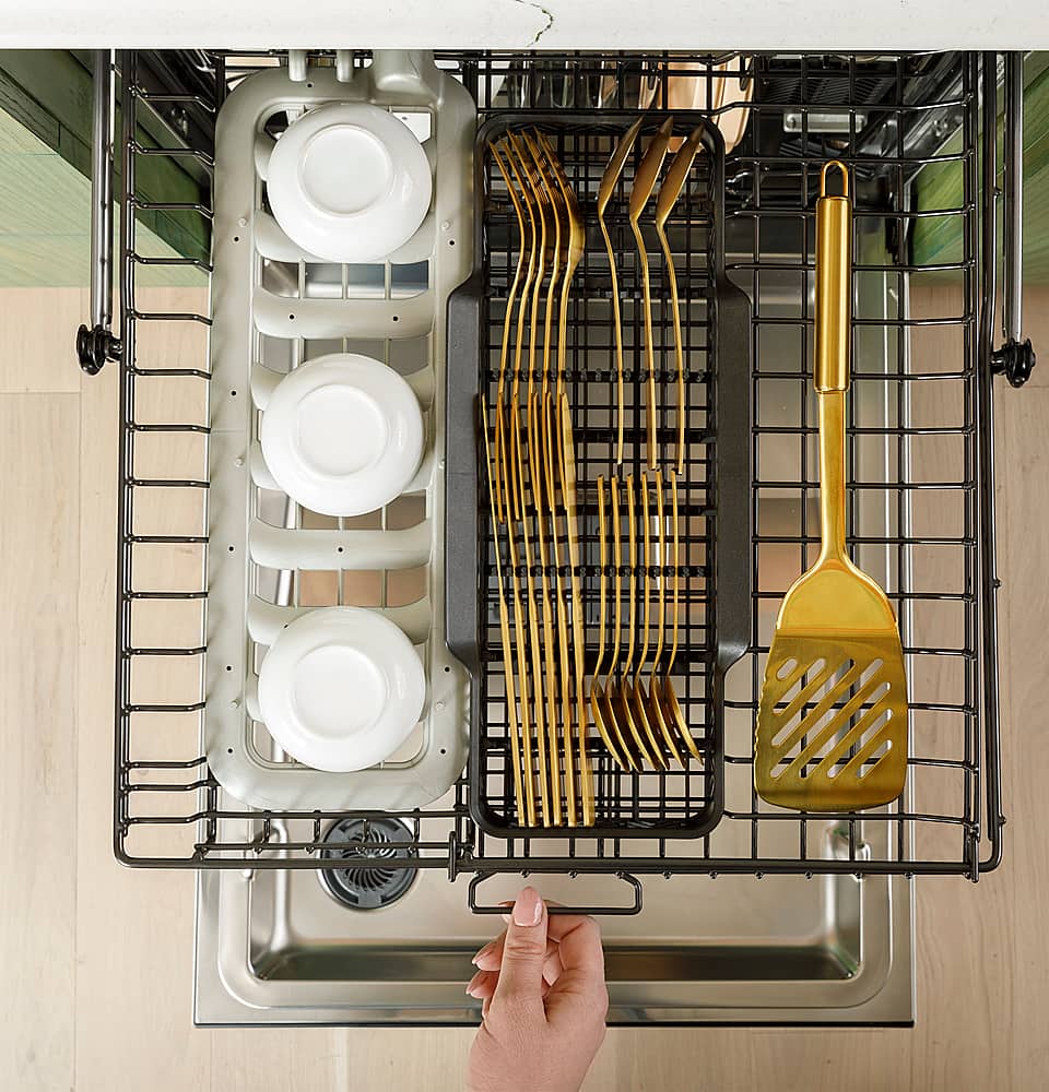 Café - 24" Top Control Smart Built-In Stainless Steel Tub Dishwasher with 3rd Rack, UltraWash and 44 dBA - Stainless Steel