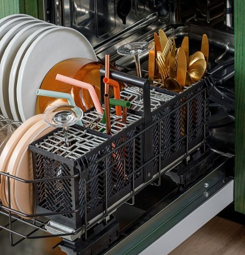 Café - 24" Top Control Smart Built-In Stainless Steel Tub Dishwasher with 3rd Rack, UltraWash and 44 dBA - Stainless Steel