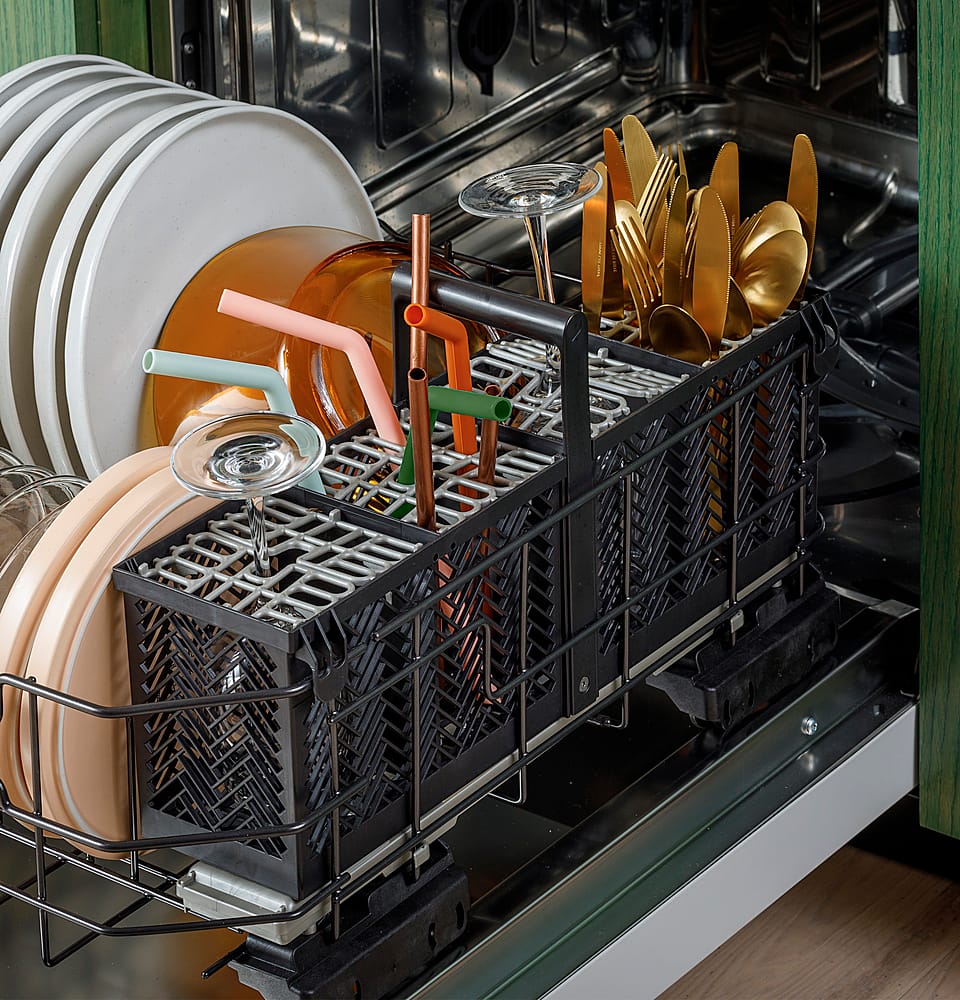 Café - 24" Top Control Smart Built-In Stainless Steel Tub Dishwasher with 3rd Rack, UltraWash and 44 dBA - Stainless Steel
