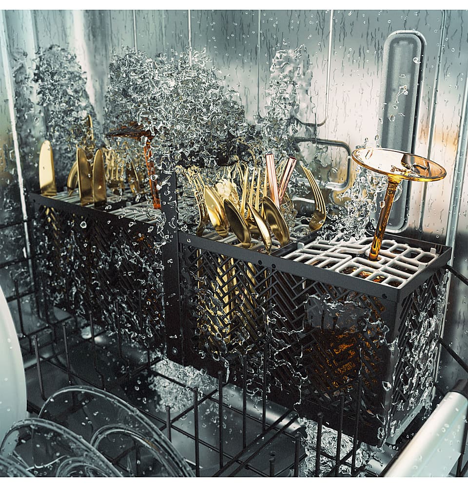 Café - 24" Top Control Smart Built-In Stainless Steel Tub Dishwasher with 3rd Rack, UltraWash and 44 dBA - Stainless Steel