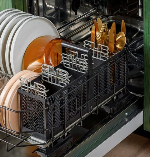 Café - 24" Top Control Smart Built-In Stainless Steel Tub Dishwasher with 3rd Rack, UltraWash and 44 dBA - Stainless Steel