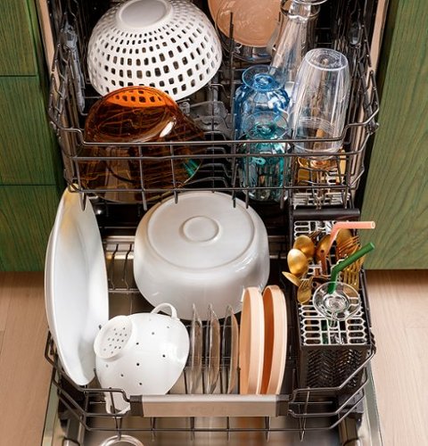 Café - 24" Top Control Smart Built-In Stainless Steel Tub Dishwasher with 3rd Rack, UltraWash and 44 dBA - Stainless Steel