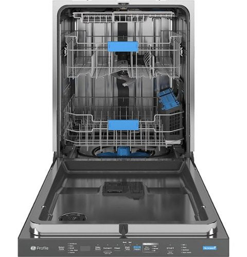 GE Profile - 24" Top Control Smart Built-In Stainless Steel Tub Dishwasher with 3rd Rack, Microban Protection and 42 dBA - Stainless Steel
