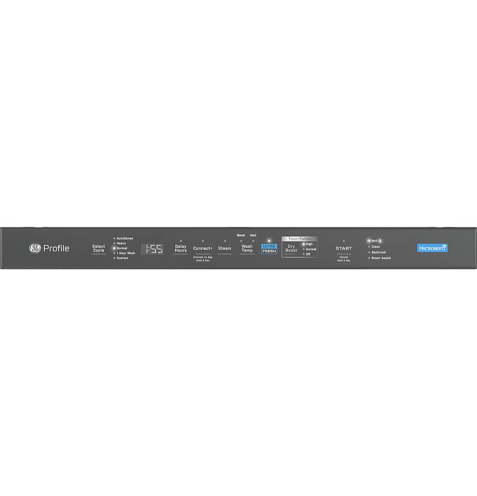 GE Profile - 24" Top Control Smart Built-In Stainless Steel Tub Dishwasher w/ 3rd Rack, Leak Defense w/ Active Flood Protect, 39 dBA - Stainless Steel