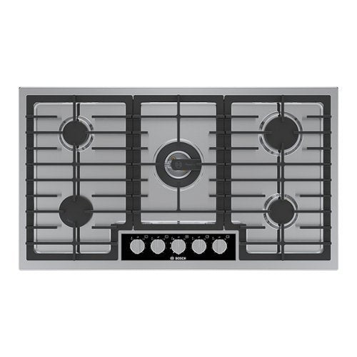 Bosch - Benchmark Series 36" Built-In Gas Cooktop with 5 burners with FlameSelect and LP Conversion - Stainless Steel