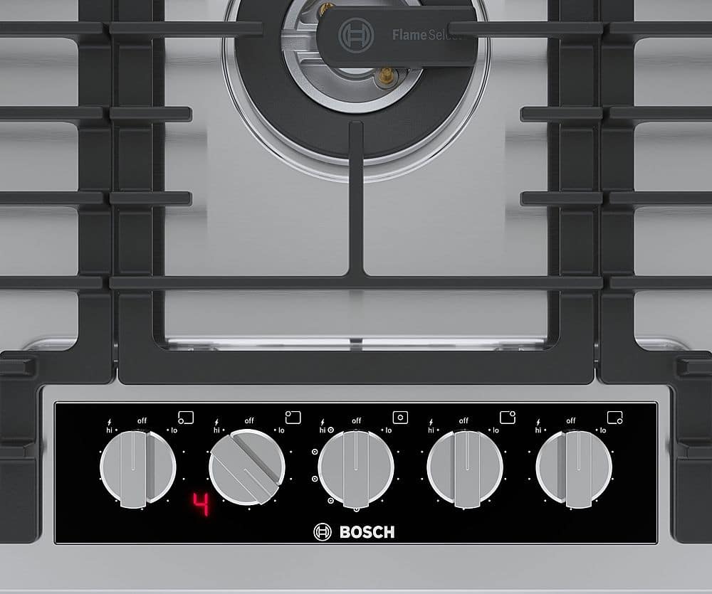 Bosch - Benchmark Series 36" Built-In Gas Cooktop with 5 burners with FlameSelect and LP Conversion - Stainless Steel