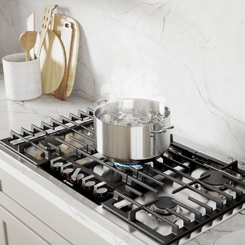 Bosch - Benchmark Series 36" Built-In Gas Cooktop with 5 burners with FlameSelect and LP Conversion - Stainless Steel