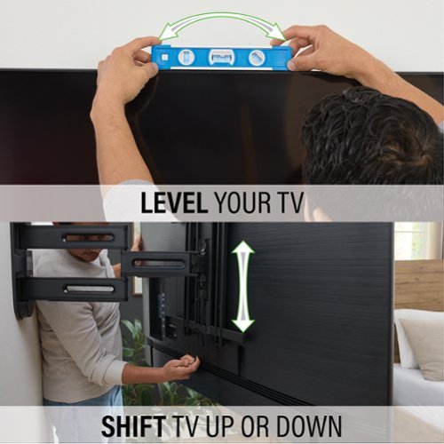 SANUS Elite - Advanced Full-Motion 4D + Shift TV Wall Mount for TVs 32"-65" up to 70 lbs - Shifts up to 6" for Perfect Placement - Black