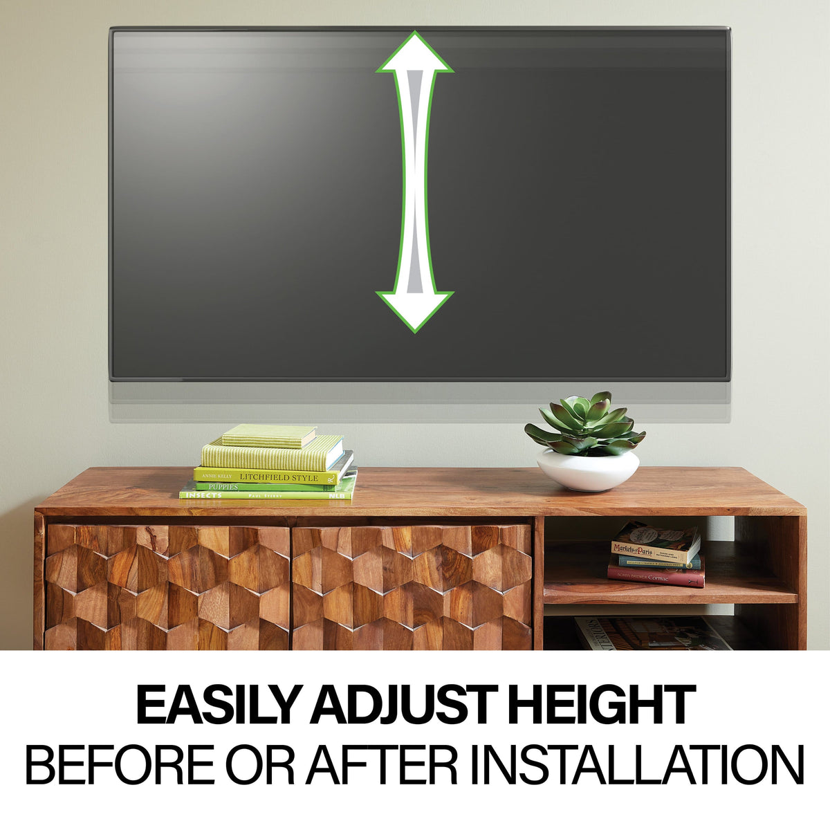 SANUS Elite - Advanced Full-Motion 4D + Shift TV Wall Mount for TVs 19"-43" up to 40 lbs - Shifts up to 4" for Perfect Placement - Black