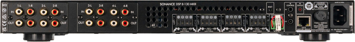 Sonance - DSP 8-130 MKIII - 8-Channel Multi Room Distributed Audio Amplifier with DSP Control (Each) - Black