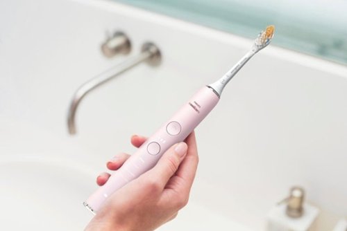 Philips Sonicare - DiamondClean Smart Electric, Rechargeable Toothbrush for Complete Oral Care – 9300 Series - Pink