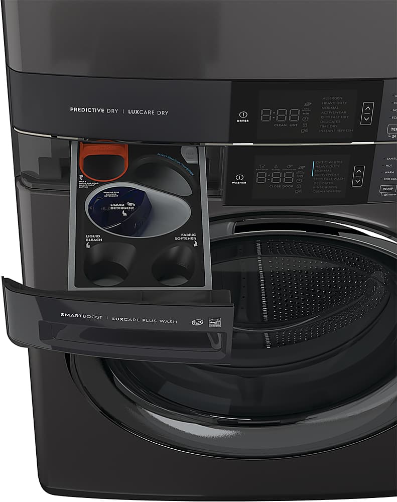 Electrolux - Laundry Tower Single Unit Front Load 4.5 Cu. Ft. Washer & 8 Cu. Ft. Electric Dryer with Perfect Steam - Titanium