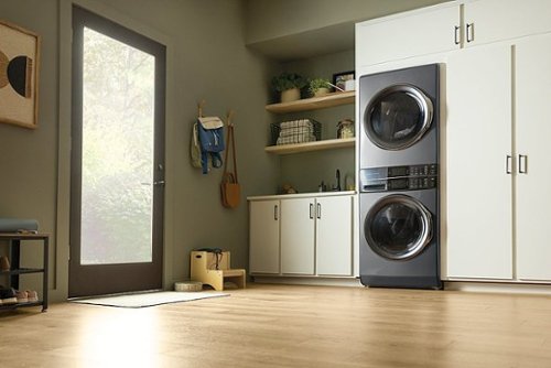 Electrolux - Laundry Tower Single Unit Front Load 4.5 Cu. Ft. Washer & 8 Cu. Ft. Electric Dryer with Perfect Steam - Titanium