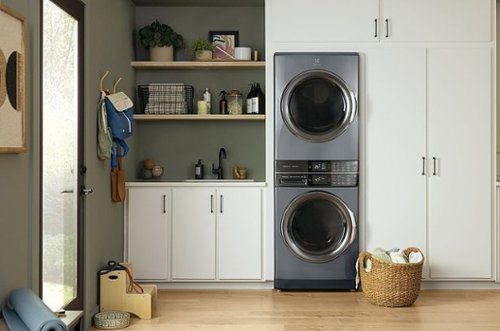 Electrolux - Laundry Tower Single Unit Front Load 4.5 Cu. Ft. Washer & 8 Cu. Ft. Electric Dryer with Perfect Steam - Titanium