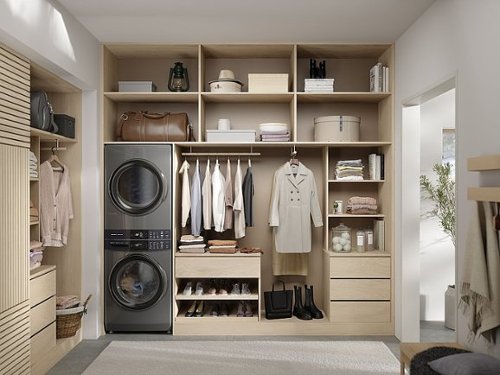 Electrolux - Laundry Tower Single Unit Front Load 4.5 Cu. Ft. Washer & 8 Cu. Ft. Electric Dryer with Perfect Steam - Titanium