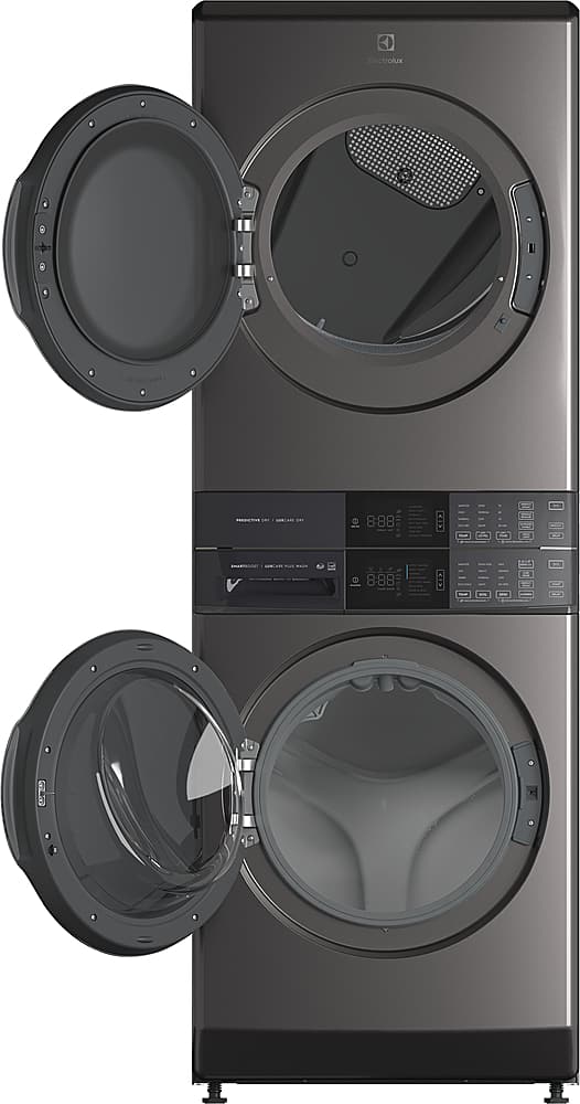 Electrolux - Laundry Tower Single Unit Front Load 4.5 Cu. Ft. Washer & 8 Cu. Ft. Electric Dryer with Perfect Steam - Titanium