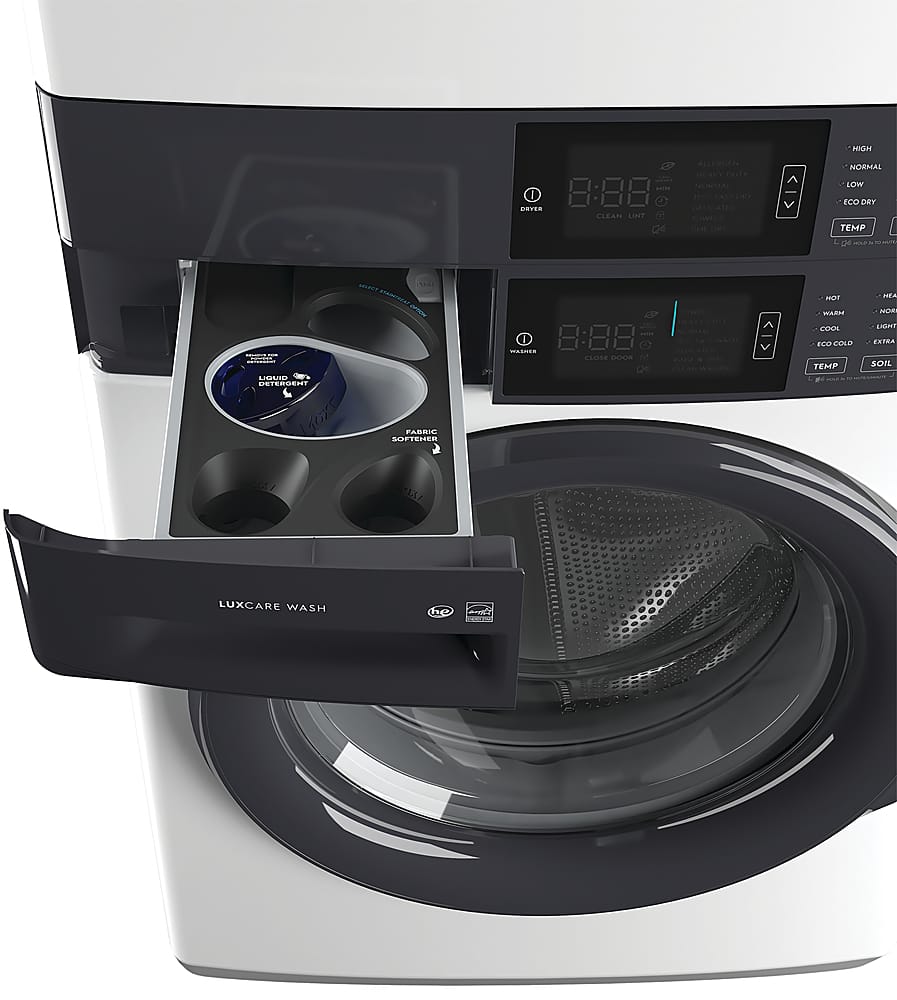 Electrolux - Laundry Tower Single Unit Front Load 4.4 Cu. Ft. Washer & 8 Cu. Ft. Electric Dryer - White