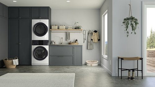 Electrolux - Laundry Tower Single Unit Front Load 4.4 Cu. Ft. Washer & 8 Cu. Ft. Electric Dryer - White