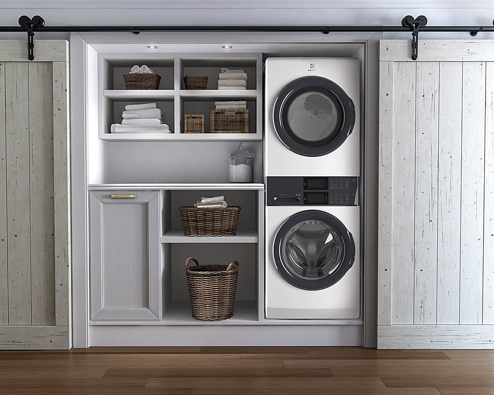 Electrolux - Laundry Tower Single Unit Front Load 4.4 Cu. Ft. Washer & 8 Cu. Ft. Electric Dryer - White