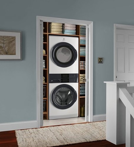 Electrolux - Laundry Tower Single Unit Front Load 4.4 Cu. Ft. Washer & 8 Cu. Ft. Electric Dryer - White