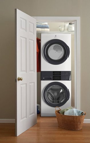 Electrolux - Laundry Tower Single Unit Front Load 4.4 Cu. Ft. Washer & 8 Cu. Ft. Electric Dryer - White