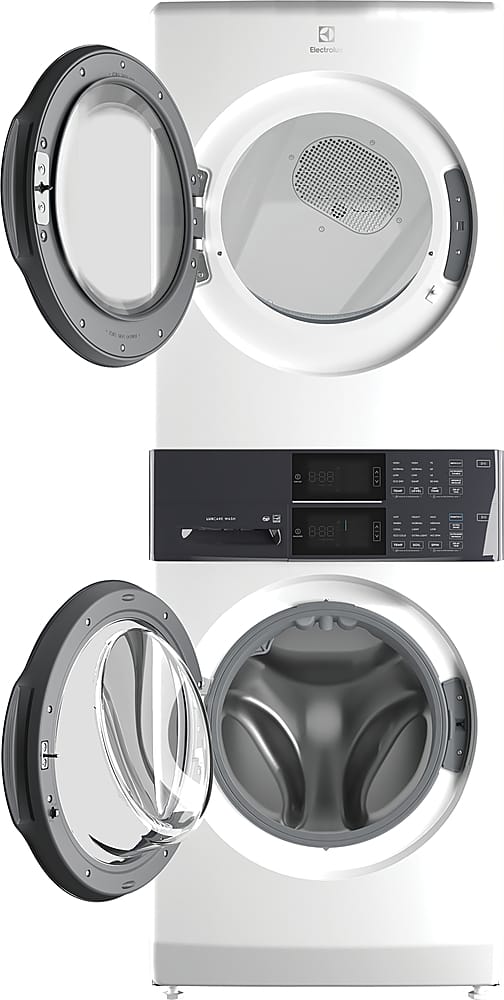 Electrolux - Laundry Tower Single Unit Front Load 4.4 Cu. Ft. Washer & 8 Cu. Ft. Electric Dryer - White