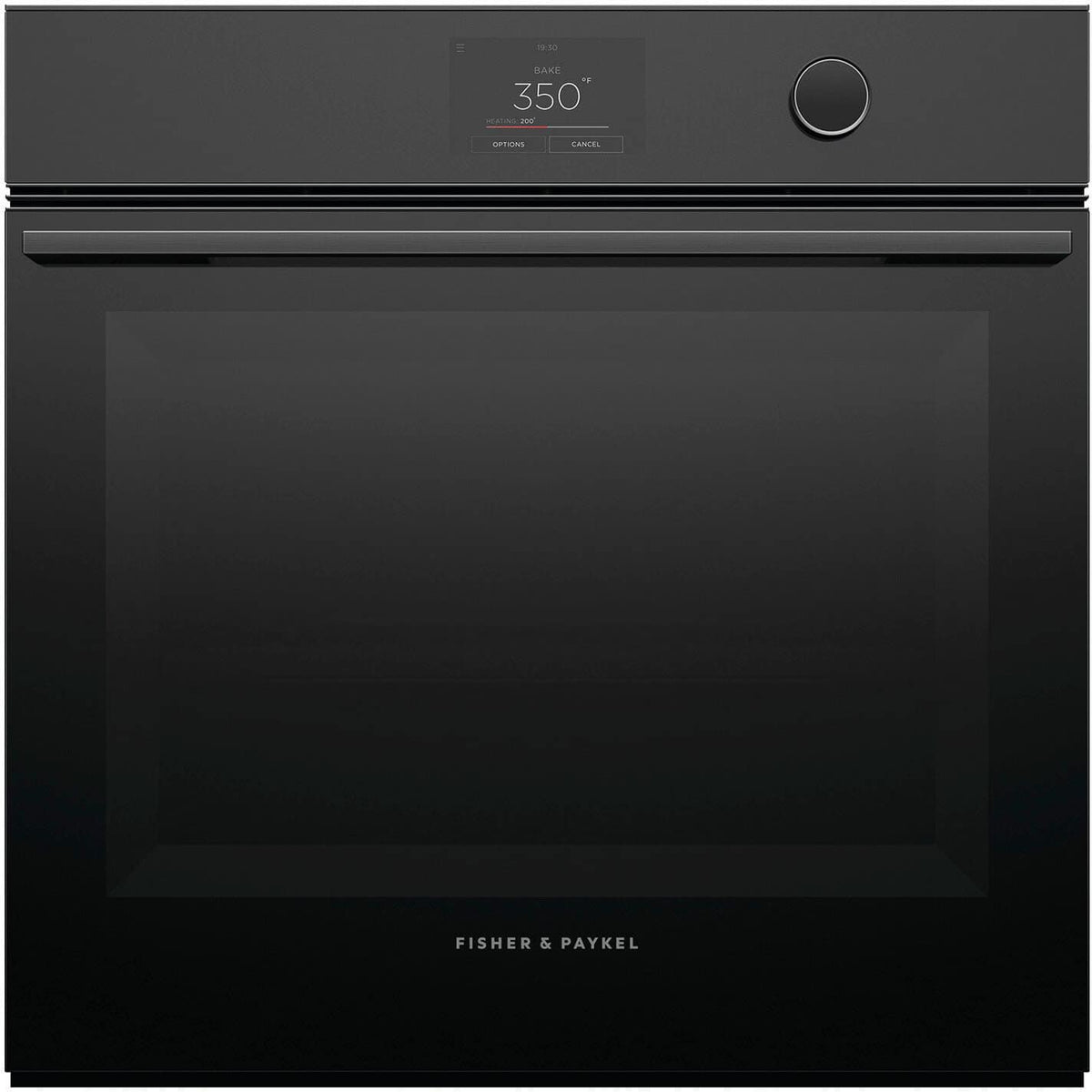 Fisher & Paykel - 24" Built-in Single Electric Convection Wall Oven with 3 Cu. Ft. Oven Capacity - Black