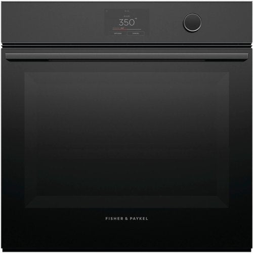 Fisher & Paykel - 24" Built-in Single Electric Convection Wall Oven with 3 Cu. Ft. Oven Capacity - Black