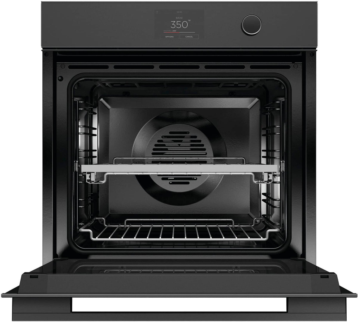 Fisher & Paykel - 24" Built-in Single Electric Convection Wall Oven with 3 Cu. Ft. Oven Capacity - Black