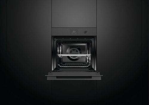 Fisher & Paykel - 24" Built-in Single Electric Convection Wall Oven with 3 Cu. Ft. Oven Capacity - Black