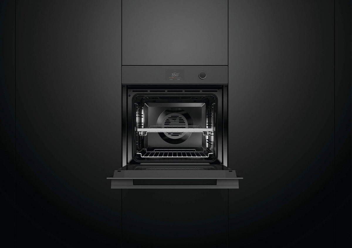 Fisher & Paykel - 24" Built-in Single Electric Convection Wall Oven with 3 Cu. Ft. Oven Capacity - Black