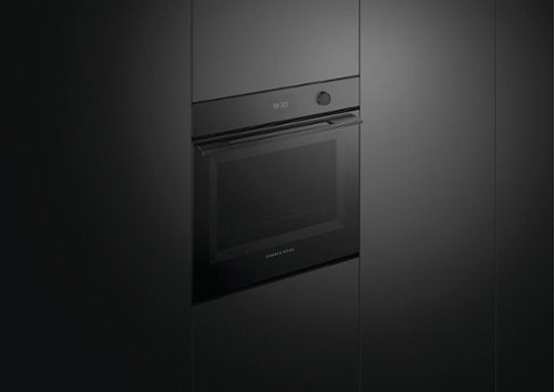 Fisher & Paykel - 24" Built-in Single Electric Convection Wall Oven with 3 Cu. Ft. Oven Capacity - Black