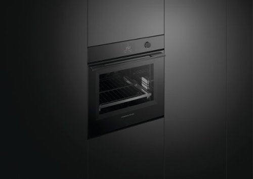 Fisher & Paykel - 24" Built-in Single Electric Convection Wall Oven with 3 Cu. Ft. Oven Capacity - Black