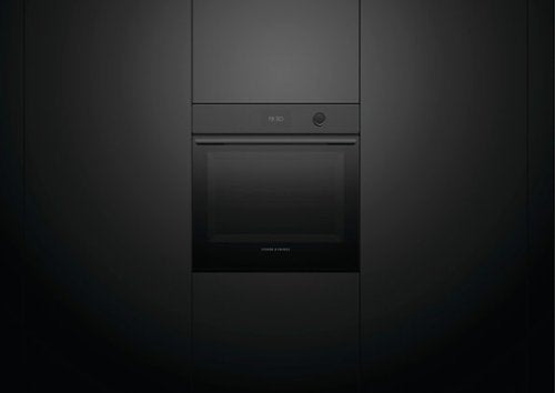 Fisher & Paykel - 24" Built-in Single Electric Convection Wall Oven with 3 Cu. Ft. Oven Capacity - Black
