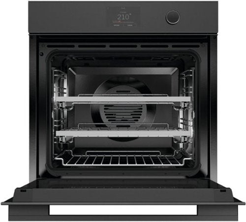 Fisher & Paykel - 24" Built-in Singel Electric Combination Steam Wall Oven with 3 Cu. Ft. Oven Capacity - Black