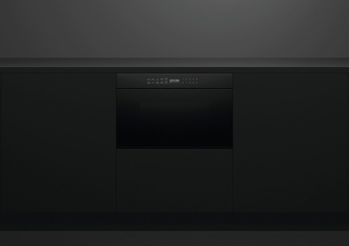 Fisher & Paykel - 1.2 Cu. Ft. Built-In Microwave Drawer with Sensor Cooking - Black